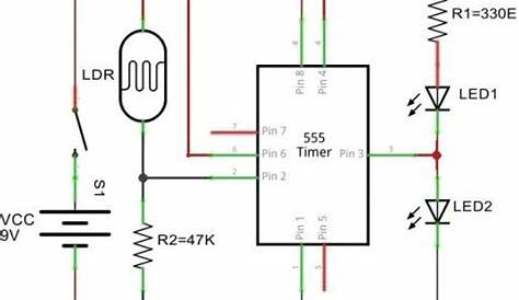 ldr automatic street light circuit diagram