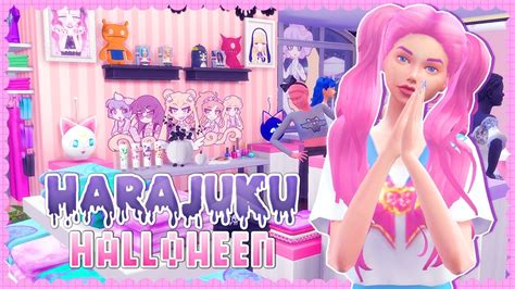 Sims 4 Harajuku Halloween Costume Shop Build Cc 🎀 Youtube