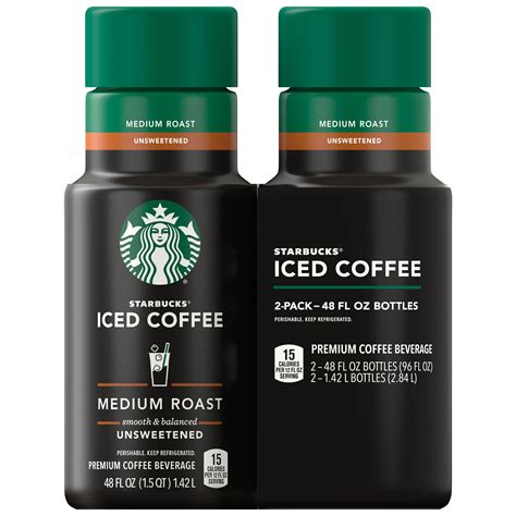 Starbucks Unsweetened Iced Coffee Medium Roast Premium Coffee