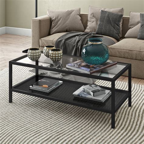 Black Metal Coffee Table With Glass Top Cafe Coffee Table With Black