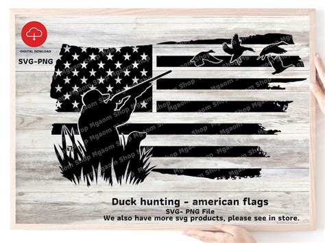Duck Hunting American Flag Svg Duck Hunting Is In My Dna Svg Etsy