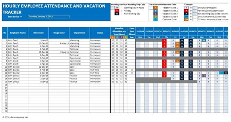Employee Attendance Excel Sheet Free Download And Employee With Time