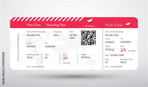 Boarding Pass Ticket Vector First Class Boarding Pass Design Background Vector Illustration Of