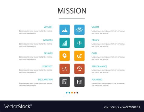 Mission Infographic Cloud Design Templategrowth Vector Image