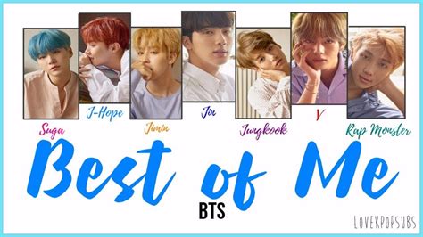 Overly sexual ver best of me by bts. BTS & The Chainsmokers - Best of Me COLOR CODED LYRICS ...