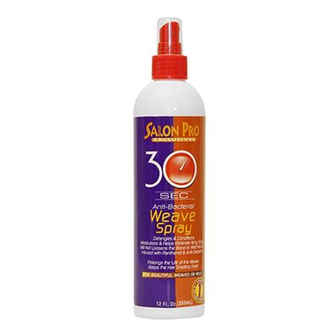 Salon Pro 30 Sec Weave Spray 12 Oz Salons Shampoo Bottle Spray