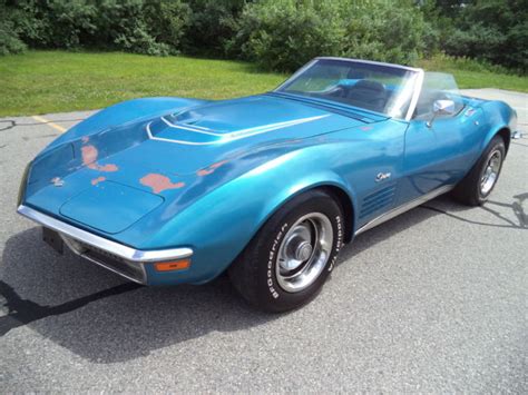 1970 k5 blazer 4x4 lt1 5.7 corvette engine frame off restoration. Chevrolet Corvette CONVERTIBLE 1970 MULSANNE BLUE For Sale ...