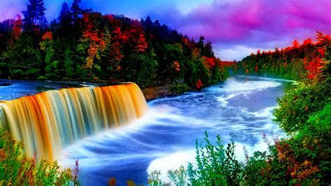 beautiful waterfalls with rainbows hd collection zone