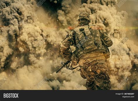 Soldier Running Image And Photo Free Trial Bigstock