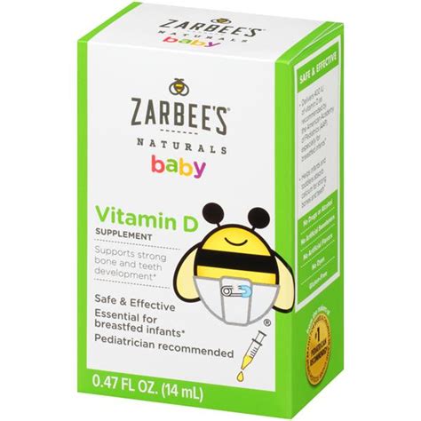 Vitamin D Supplements For Babies Zarbees Naturals Baby Vitamin D
