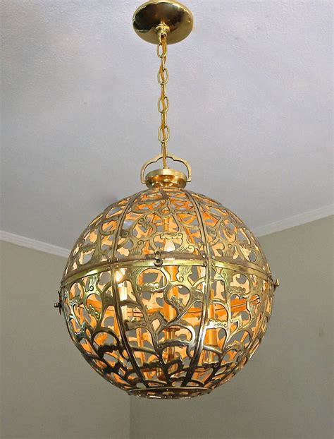Japanese hanging lamps everywhere will bring a touch of asian charm and wrap the interior with japanese hanging lamps never go out of fashion! Large Pierced Filigree Brass Japanese Asian Ceiling Pendant Light For Sale at 1stdibs
