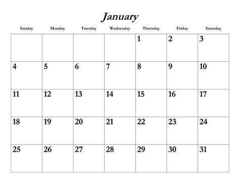 January 2015 Calendar Template Free Stock Photo Public Domain Pictures