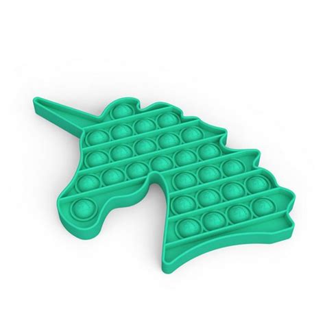  Push Pop Bubble Pop It Fidget Toy Unicorn Green with ...