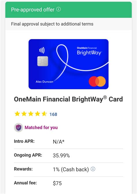 ONE MAIN FINANCIAL BRIGHTWAY MASTERCARD - Page 2 - myFICO® Forums - 6770162