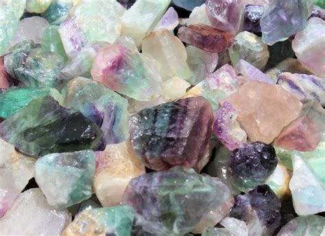 100g Rough Natural Colorful Fluorite Quartz Crystal Healing Raw Stones