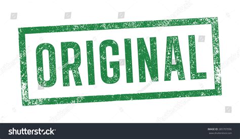 Stamp Original Stock Vector Illustration 285707096 Shutterstock