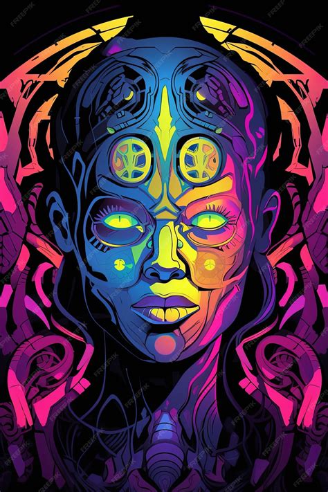 Premium Vector | Hypnotic mesmerizing exotic abstract cryptic art