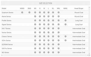 Size Chart Arai One Love Boston