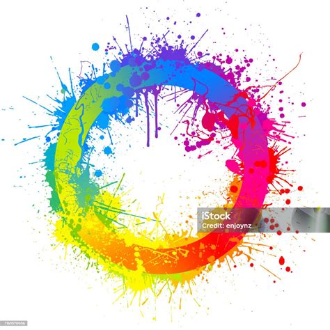 Rainbow Circle Splash Stock Illustration Download Image Now Paint