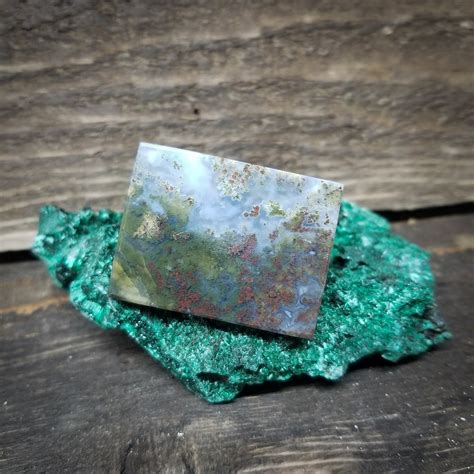 Indonesian Moss Agate Cabochon - Gemstones - Jewelry Making Materials