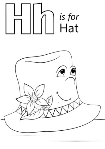 Check spelling or type a new query. Letter H is for Hat coloring page | Free Printable ...