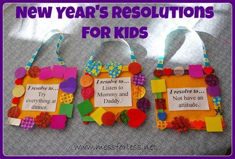 Paste it on a dark purple. New Year's Resolutions for Kids - Mess for Less