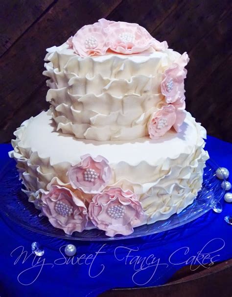 My Sweet Fancy Cakes Ruffle Wedding Cake