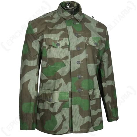 WW2 GERMAN SPLINTER CAMO FIELD BLOUSE Repro Military Army Jacket Coat