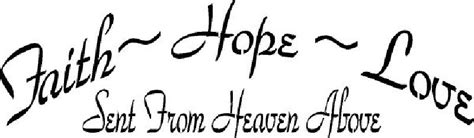 Faith Hope Love Reusable Plastic Stencil Sign Stencil