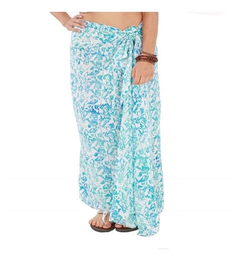 Sassy Sarongs Plus Size Long Swimsuit Sarong Cover Up Wrap With Simple