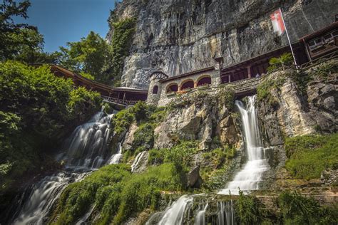 The Entrance Building To The St Beatus Caves Bern Switzerland