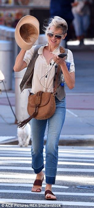 Naomi Watts Cuts A Relaxed Figure In Cropped Jeans In Breezy New York