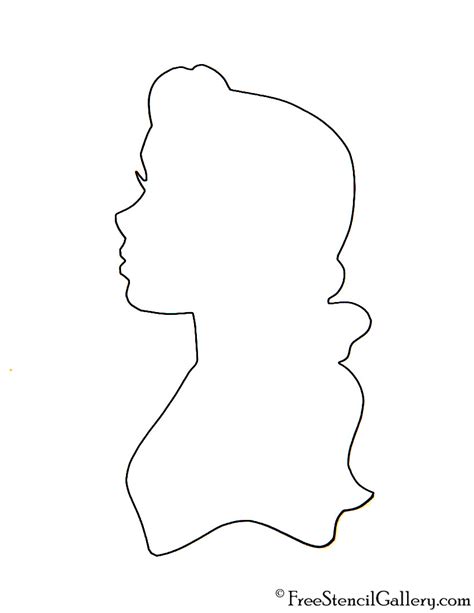 Beauty And The Beast Belle Silhouette Stencil Free Stencil Gallery