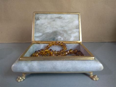 Trinket Box Storage Box Marble Box Memory Box Jewelry Box Vintage