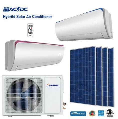 24000btu Hybrid Solar Air Conditioner Solar Ac เครื่องปรับอากาศ