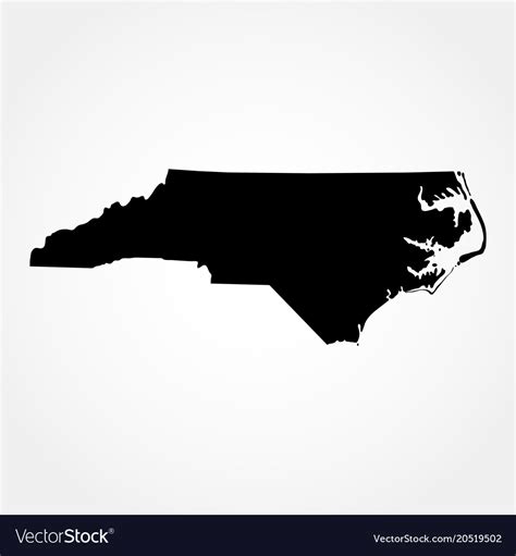 Map Us State North Carolina Royalty Free Vector Image