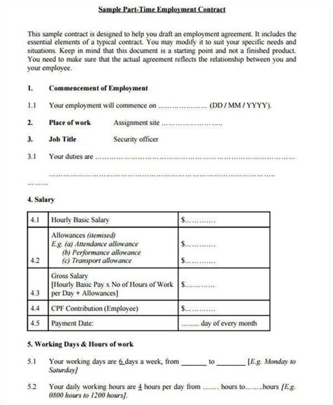Employment contract usa employment contract uk employment contract pdf employment contract template employment contract sample employment contract template free employment contract south africa employment contracts act. Part Time Contract Template The Hidden Agenda Of Part Time ...