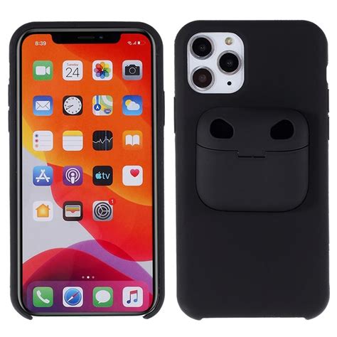 Like the airpods and airpods pro, the airpods max come with the apple h1 chip in each earcup, which features no less than 10 audio cores to allow for adaptive eq, active noise cancellation. iPhone 11 Pro Max Silikone Cover med AirPods Pro Cover - Sort