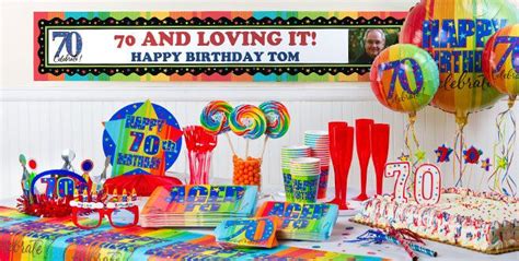 Aged To Perfection 70th Birthday Party Supplies Party City 70th