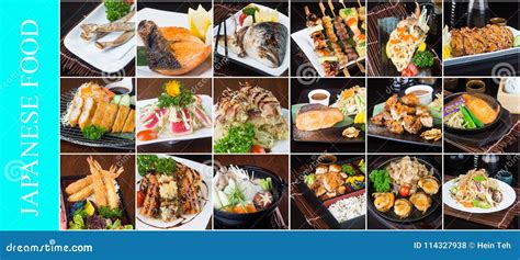 Japanese Food Collage On The Background Stock Photo Image Of Japanese