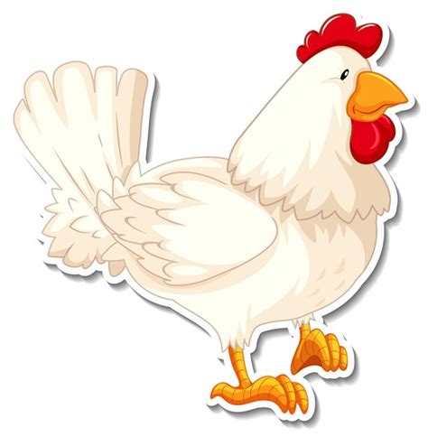 Free Vector Chicken Animal Farm Animal Cartoon Sticker