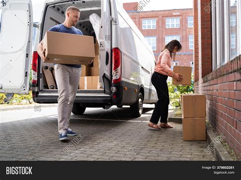 Couple Moving Boxes Image And Photo Free Trial Bigstock