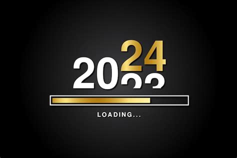 Premium Vector Loading Process Ahead Of New Year 2024 Symbol Of New