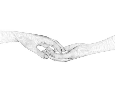 Drawing Of The Hands Reaching Out To Each Other Illustrations Royalty