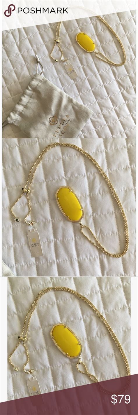 🆕 Kendra Scott Yellow Pendant Necklace | Yellow pendants, Jewelry bags