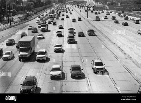 Los Angeles California Usa March 30 2021 Interstate 405 With Car