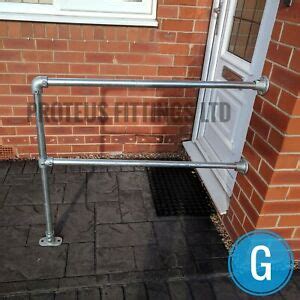 *** now available in white! Outdoor Safety Rail Doorstep Access Handrail Metal Grab Rail Step 1m Long 34mm G | eBay