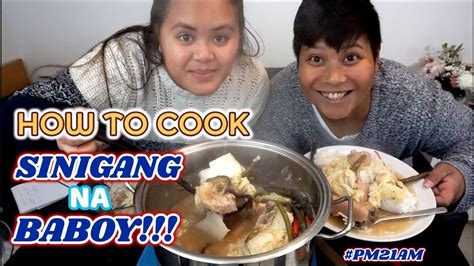 Add the taro and continue to boil in medium heat for 20 to 30 minutes or until the pork gets very tender. How to cook Sinigang na baboy(pork) | MUKBANG (EATING SHOW ...
