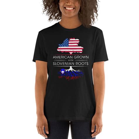 Camiseta Unisex Cultivado En Estados Unidos Con Ra Ces Eslovenas
