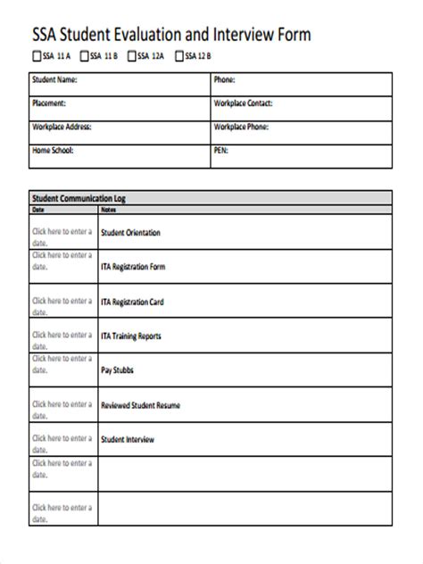 Sample Interview Form Template Doctemplates Gambaran